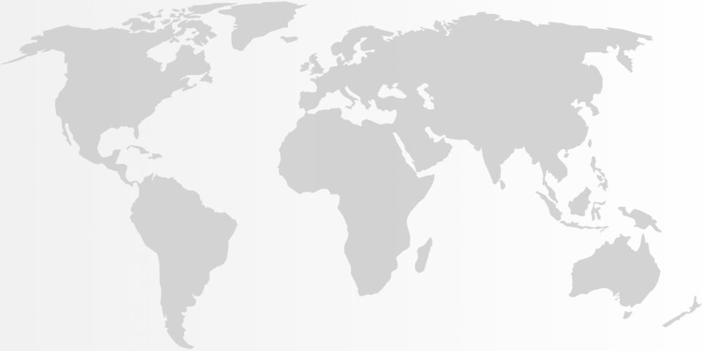 world map on grey background